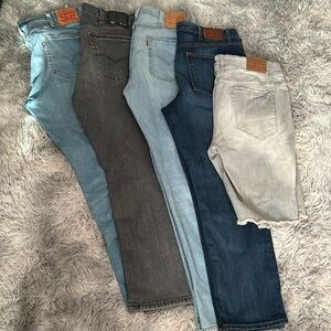 Bundle/3 pair Levi Jeans/1 pair Tommy Hilfiger jeans/1 pair Jordan Craig shorts